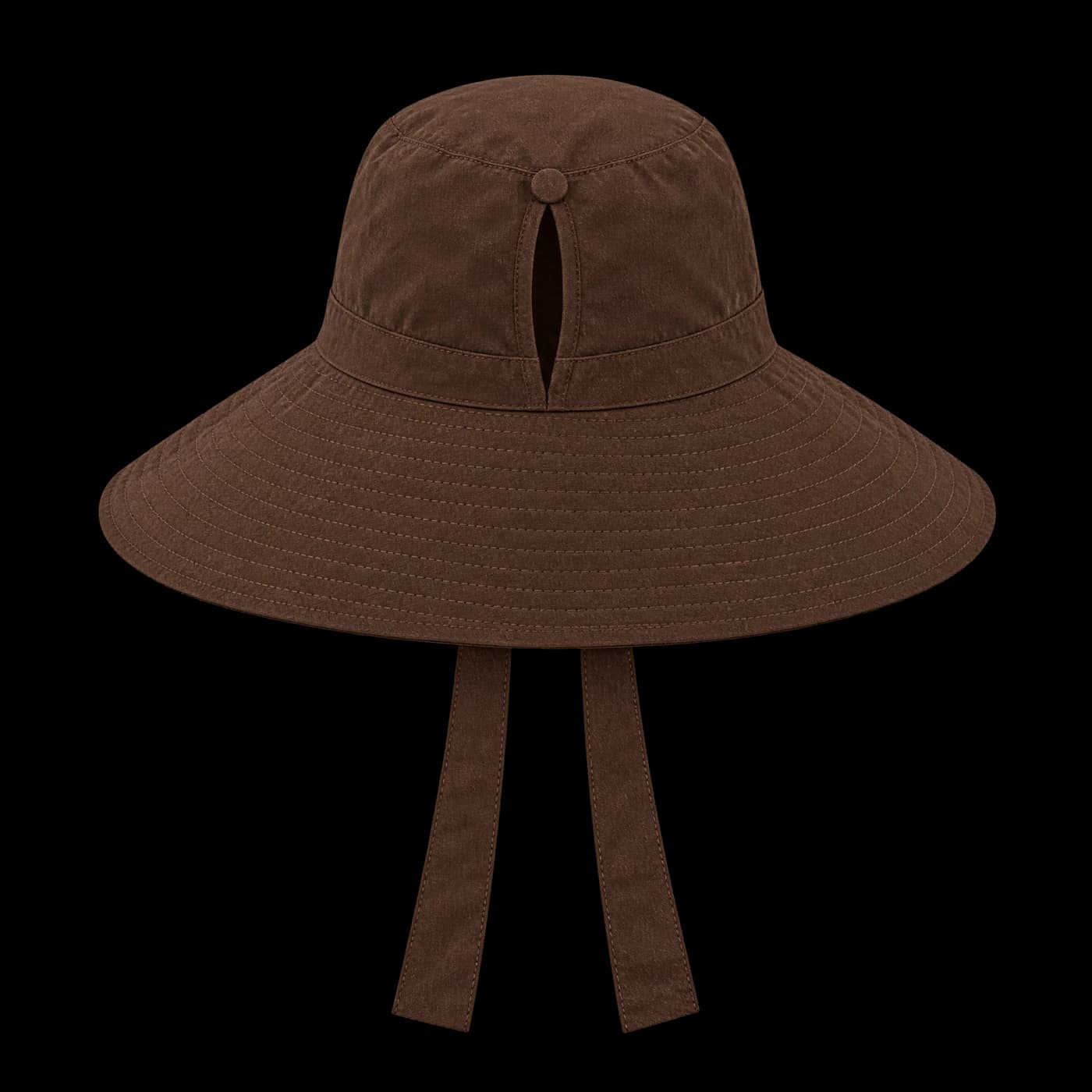 Wide-brim tie hat HAT02 Chocolate, view 2