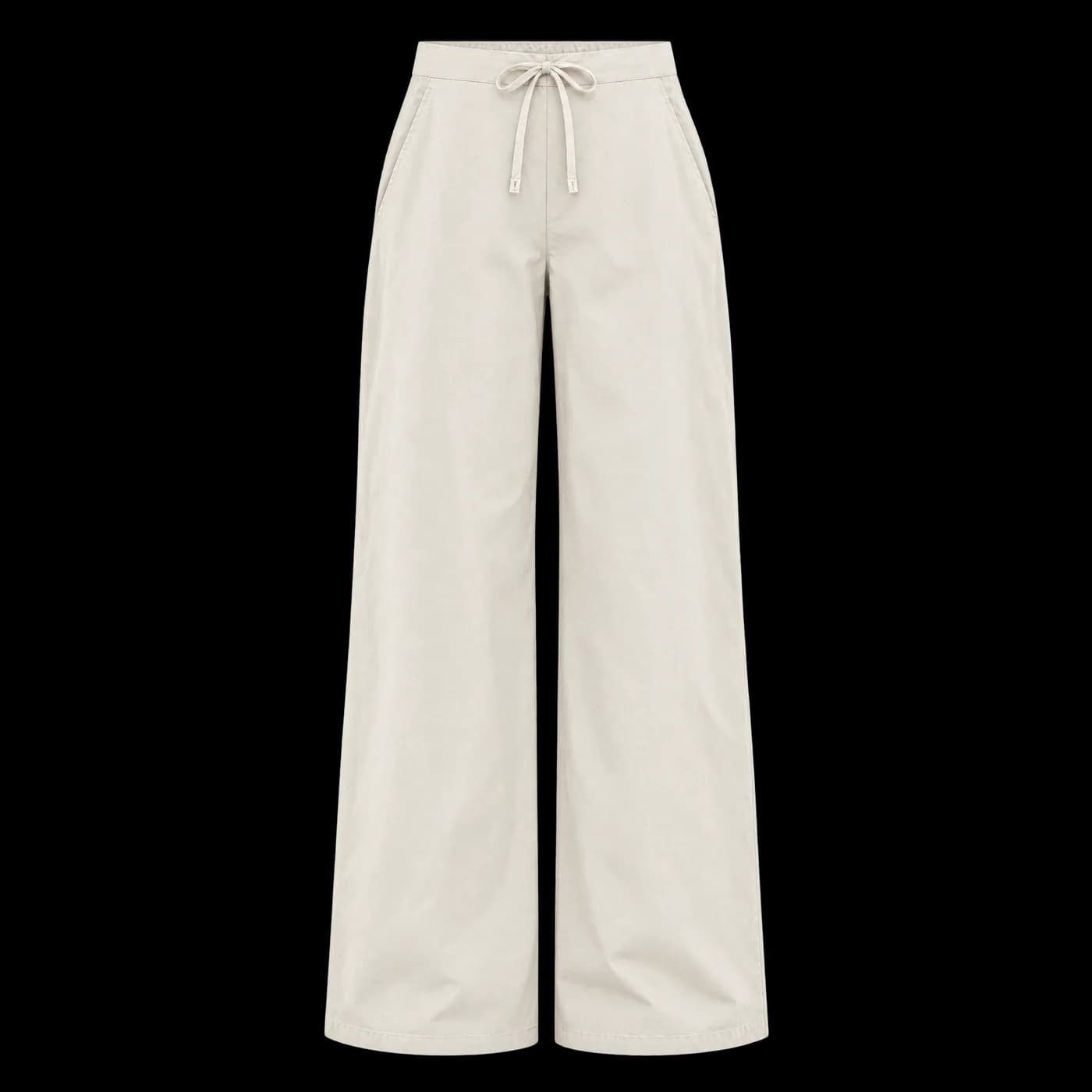 Wide drawstring pant, Bone