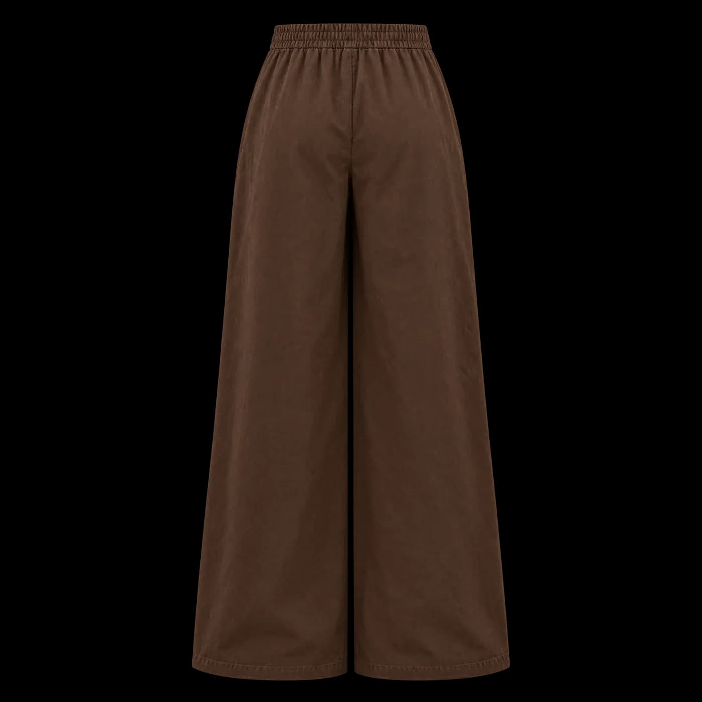 Wide drawstring pant PNT04 Chocolate, view 2