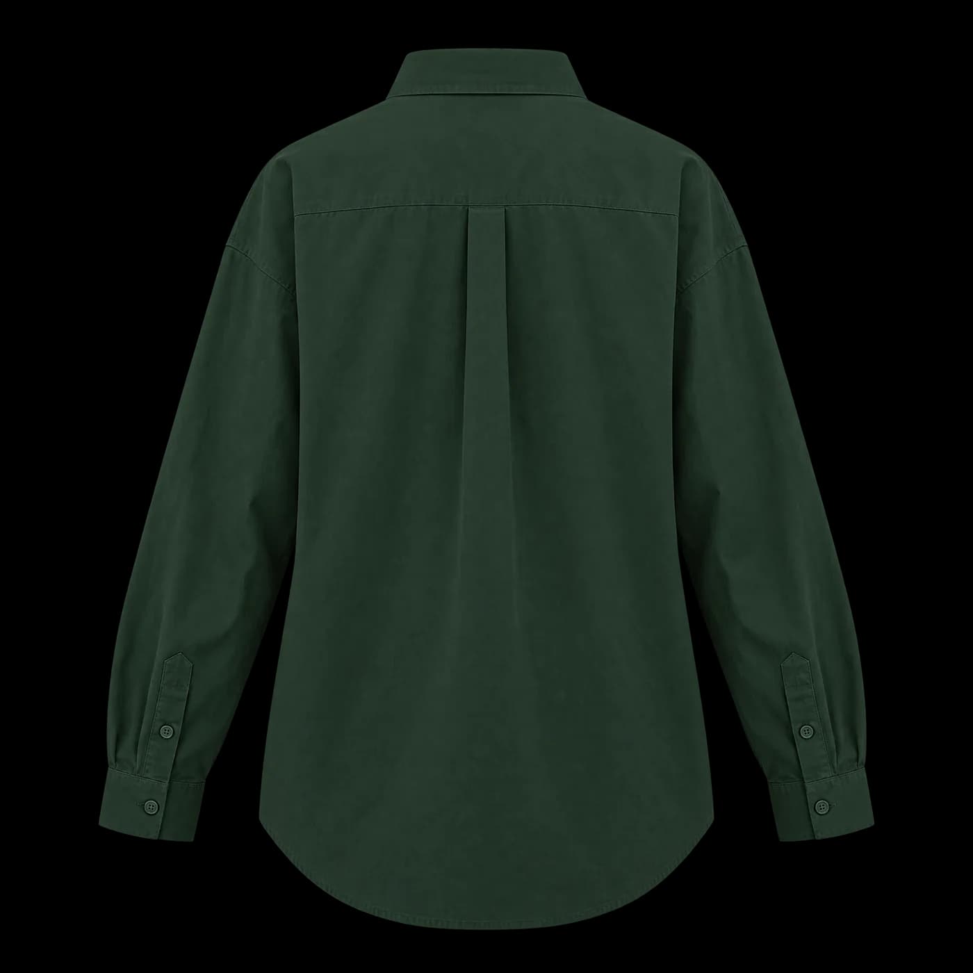 Oversized poplin shirt SHR01 Shade green, view 2