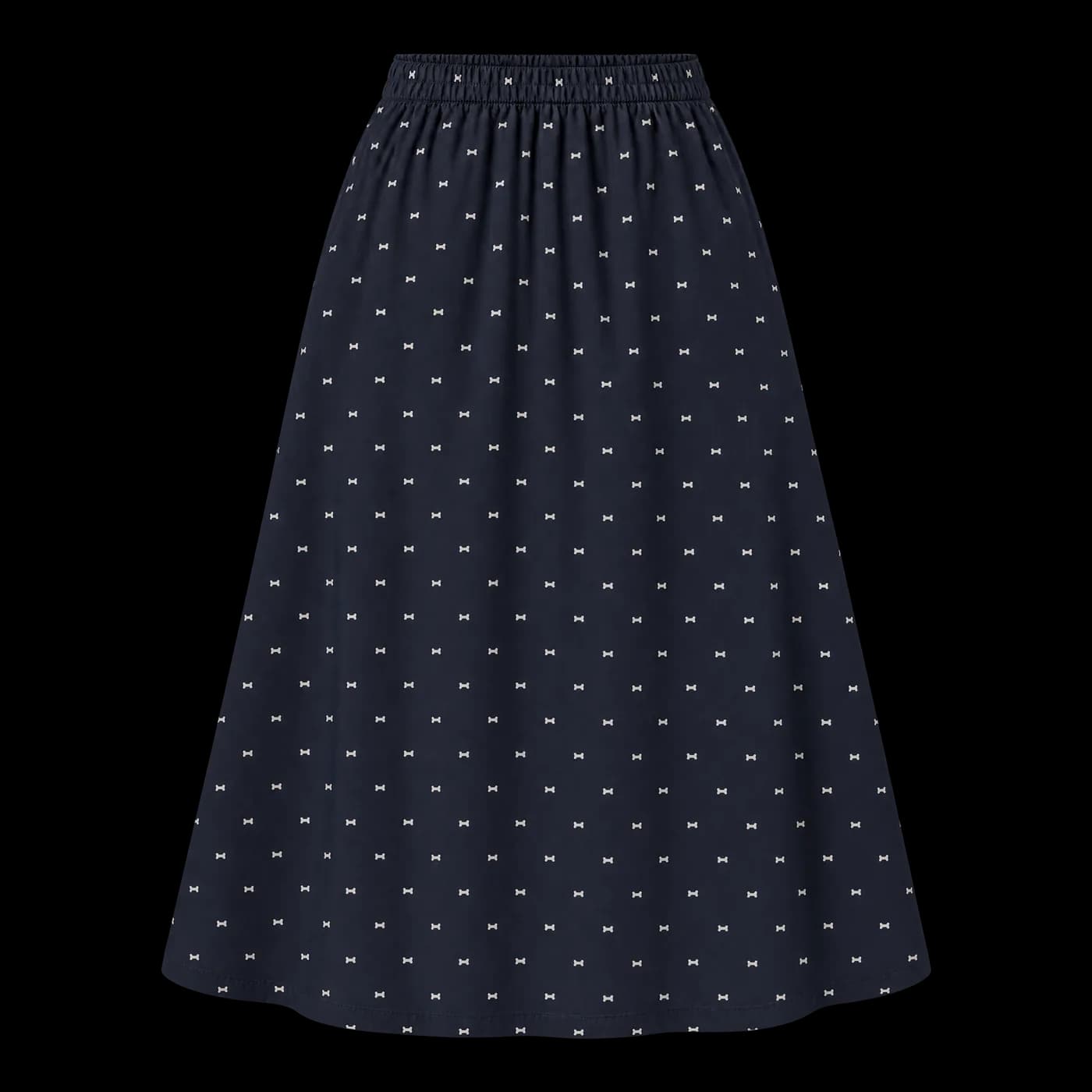 Drawcord midi skirt SKT01 Ink dot, view 2
