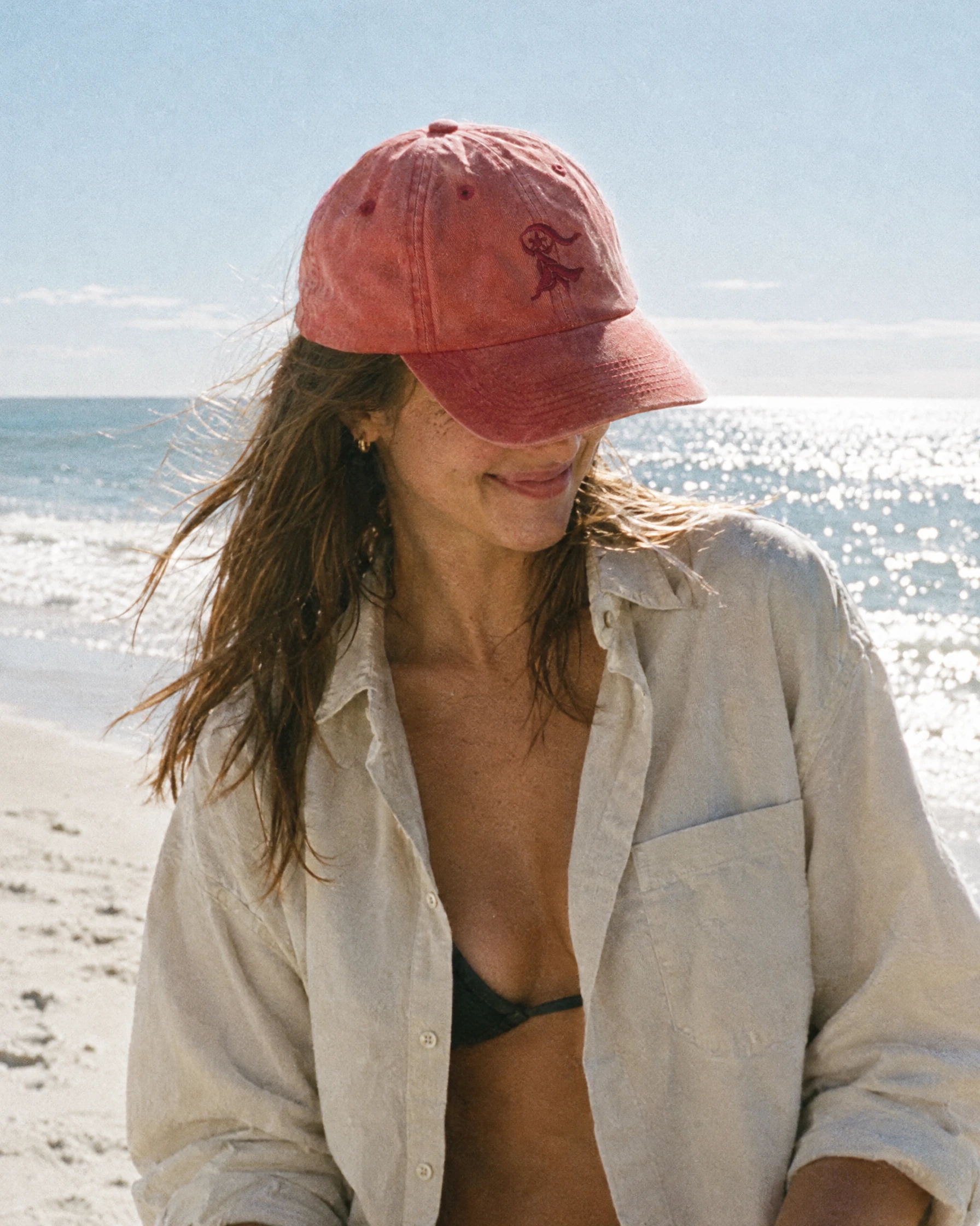 Sun-faded cap CAP01 Faded red, view 3