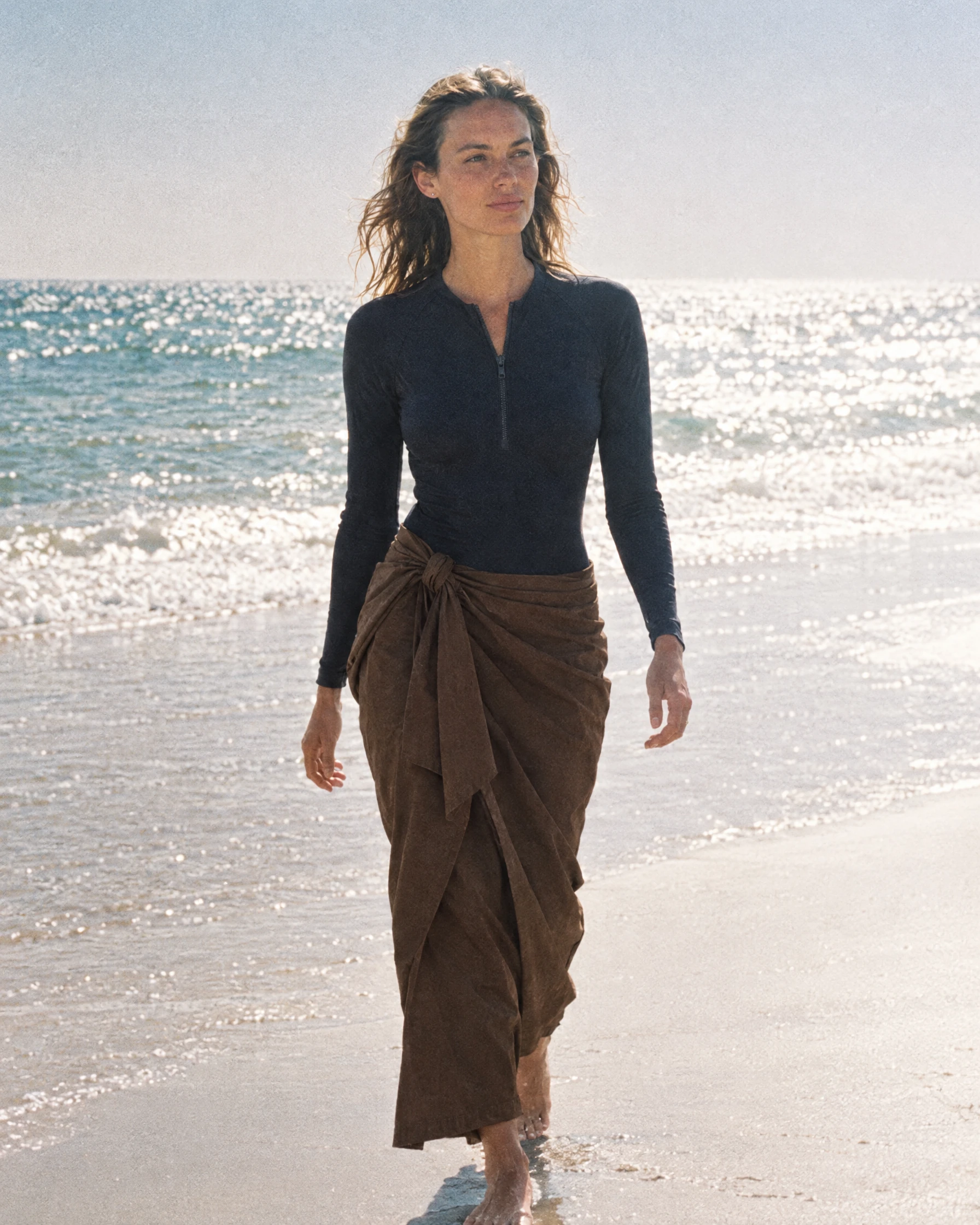 Poplin sarong WRP01 Chocolate, view 3